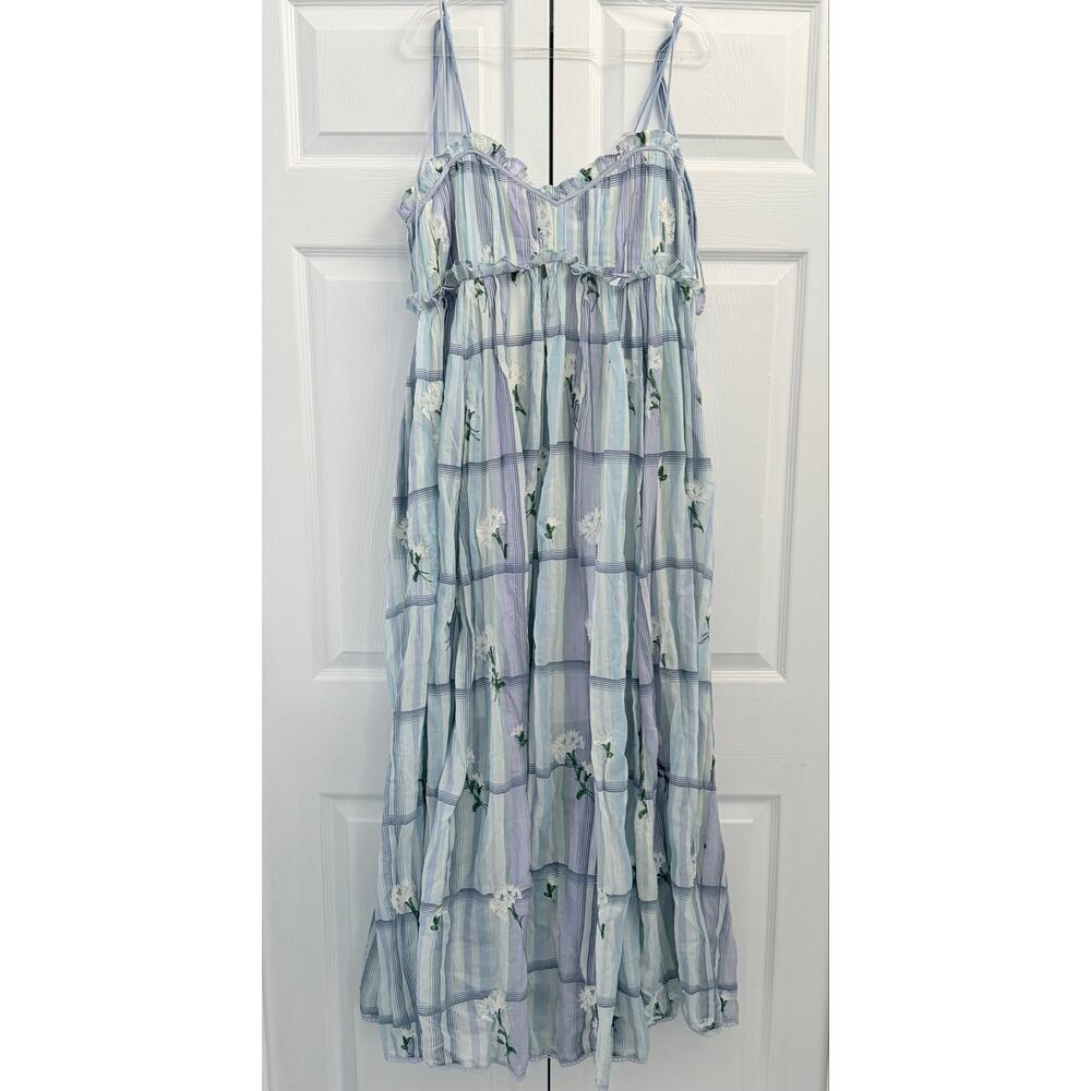 Free People Willow Saltwater Combo Maxi Dress Large - Picture 3 of 5